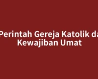 5 Perintah Gereja Katolik dan Kewajiban Umat