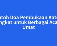 Contoh Doa Pembukaan Katolik Singkat untuk Berbagai Acara Umat