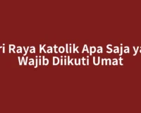 Hari Raya Katolik Apa Saja yang Wajib Diikuti Umat